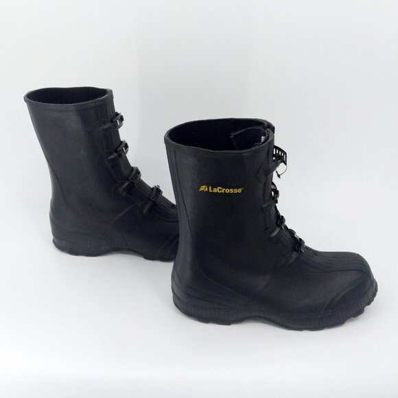 LaCrosse Other - Lacrosse Z Series 11" 4 Metal Buckle Rubber Overshoe Boots Black 266160 Size 11